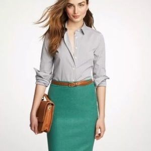 New J Crew No 2 Pencil Skirt double serge wool